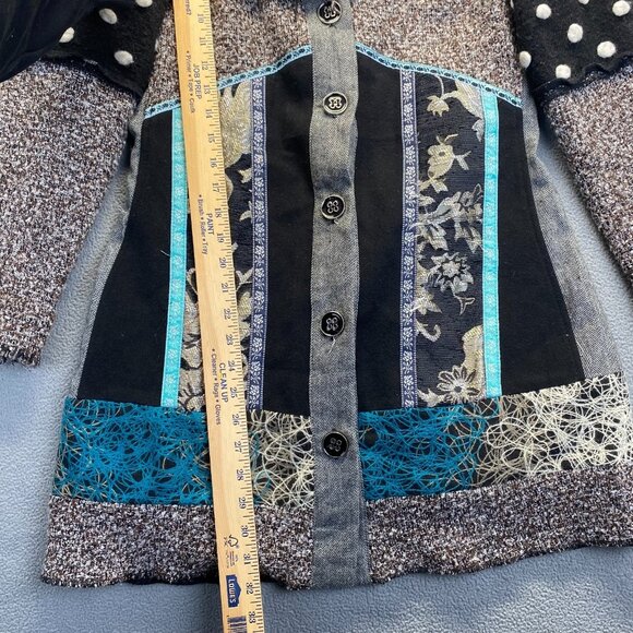 Dor Dor Couture Art-To-Wear Women's Size Small  Button Up Lined Coat - Picture 5 of 13